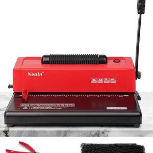 NIB. 46 hole Binding Machine Spiral Coil Kit. Red.